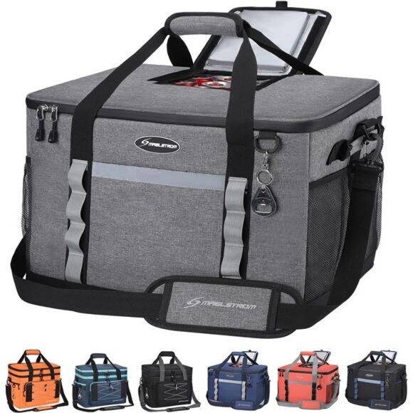 Soft Cooler Bag,Collapsible Soft Sided Cooler,24/30/60/75 Cans Beach - Picture 1 of 14